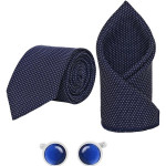 Men Tie, Cufflinks, Pocket Square Accessory